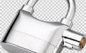 silver colour alarm padlock that scare away thives